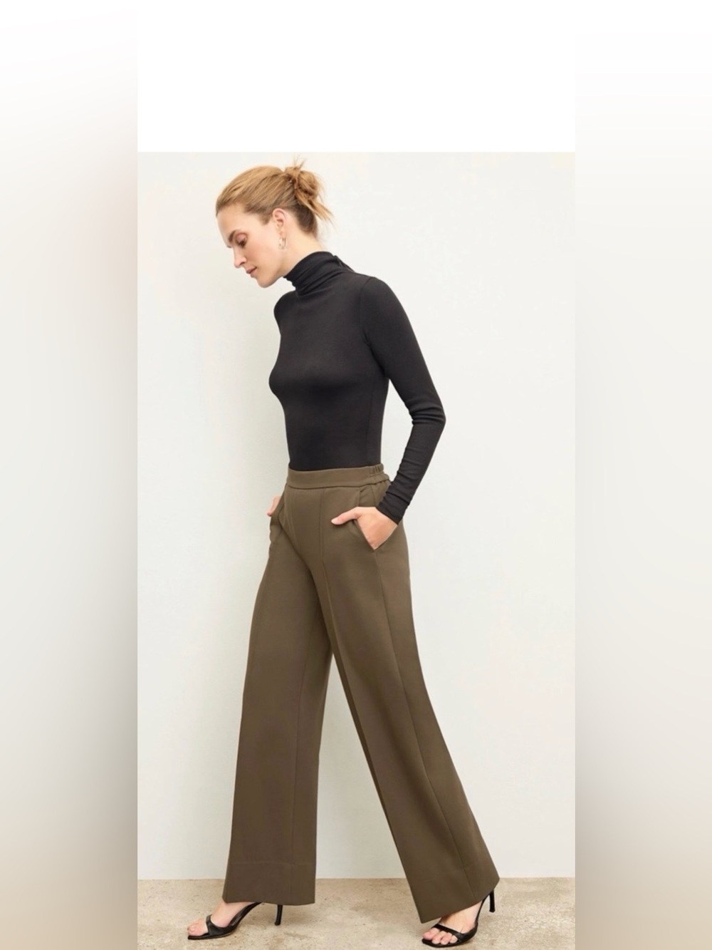 MM Lafleur Olive Wide-Leg Trousers